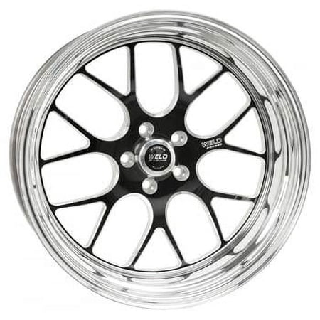 Weld S77 15x5.33 / 5x4.75 BP / 2.5in. BS Black Wheel (Low Pad) - Non-Beadlock - 77LB-505B25A