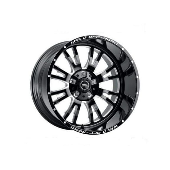 Weld W15809082500 20 x 9 in. & 8 x 165.1 mm BP-0 Offset & 5 BS & 125.1 Slingblade Bore Wheel, Gloss Black