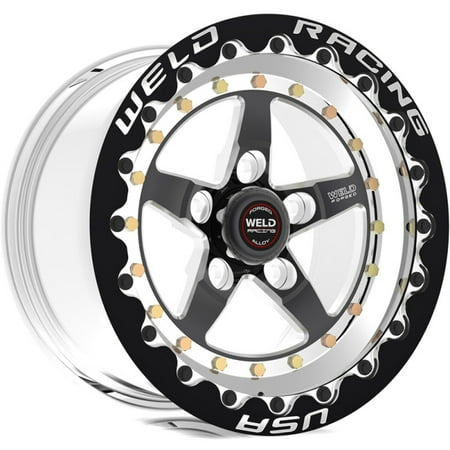 Weld Weldstar 15x10 / 5x4.75 BP / 7.5in. BS Black Wheel - Black Single Beadlock MT - 791B510284F