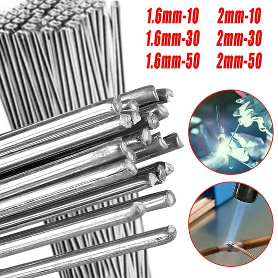 Weld Wire Easy Melt Welding Rods for Welding Solde Low Temperature Easy Aluminum Welding Rods, 2mm/10Pcs