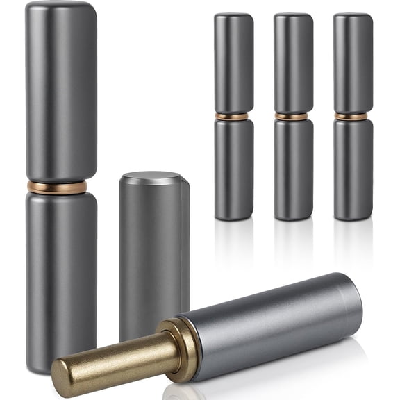 Weldable Hinges, 4PCS Weld On Hinges Heavy Duty, Carbon Steel Weldables Barrel Hing/Long Weldable Barrel Hings for Metal Swing Door, Detachables Hingings, Weld On Bullet Door Hinge for Trailer Ramp