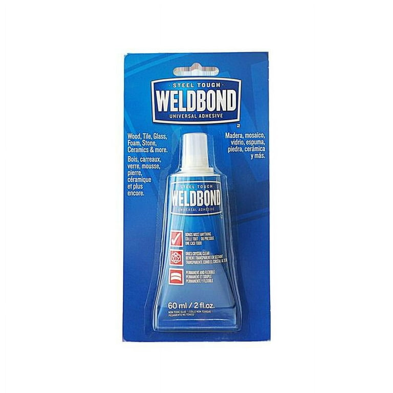 WELDBOND Glue: Gen Purpose, Interior/Exterior, 2 fl oz, Tube, Clear