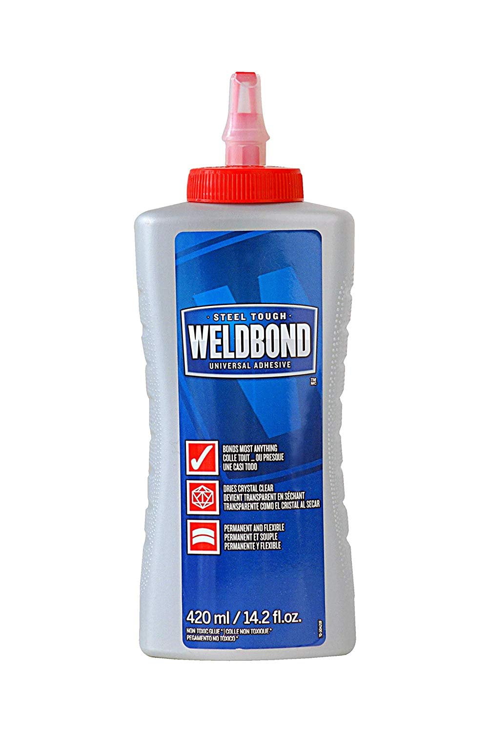 Weldbond Multi-Purpose Non-Toxic Adhesive Glue, Clear, 14.2 oz