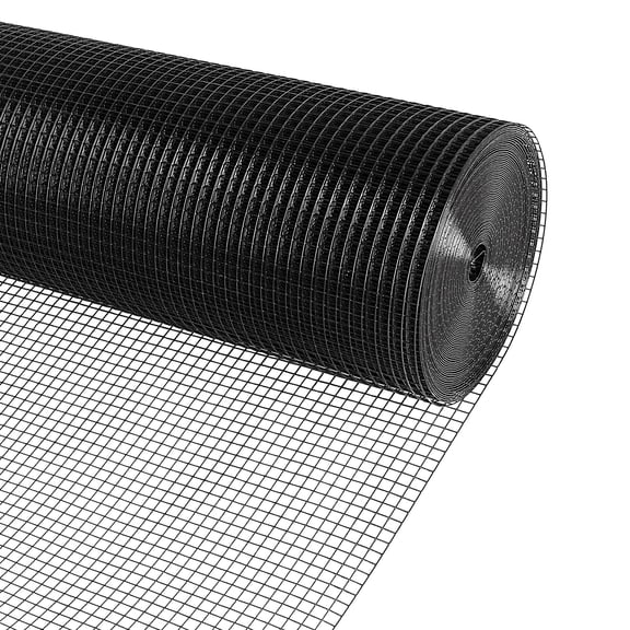 Welded Fencing Hardware Cloth 1/2" 24" x 50' Black Vinyl Coated