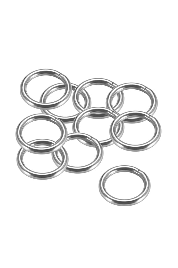 Welded O Ring, 30 x 4mm Strapping Round Rings Stainless Steel 10 pcs