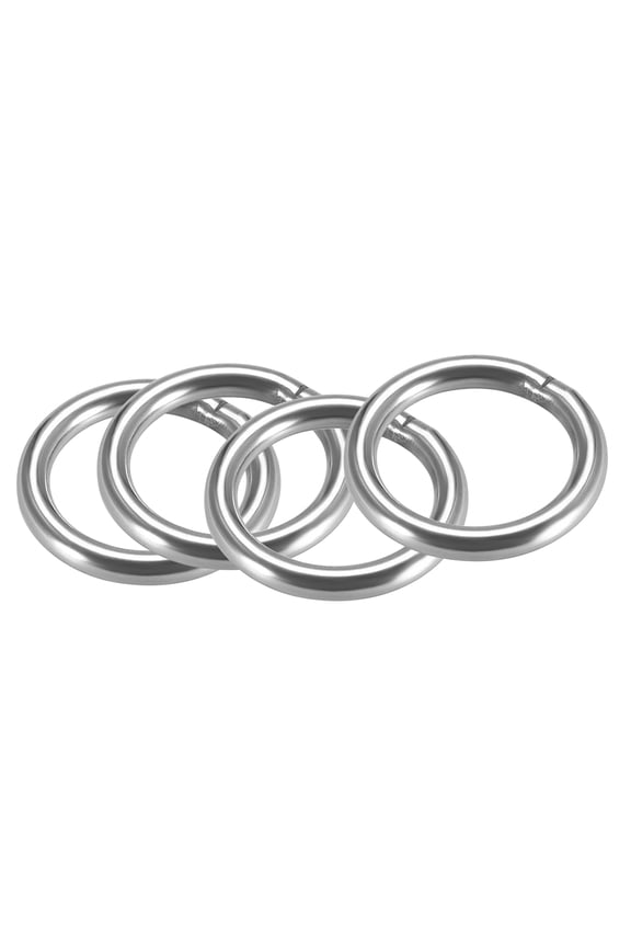 Welded O Ring, 30 x 4mm Strapping Round Rings Stainless Steel 4 pcs