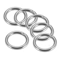 thumbnail image 1 of Welded O Ring, 30 x 4mm Strapping Round Rings Stainless Steel 6 pcs, 1 of 3
