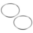 thumbnail image 1 of Welded O Ring, 80 x 4mm Strapping Round Rings Stainless Steel 2 pcs, 1 of 3