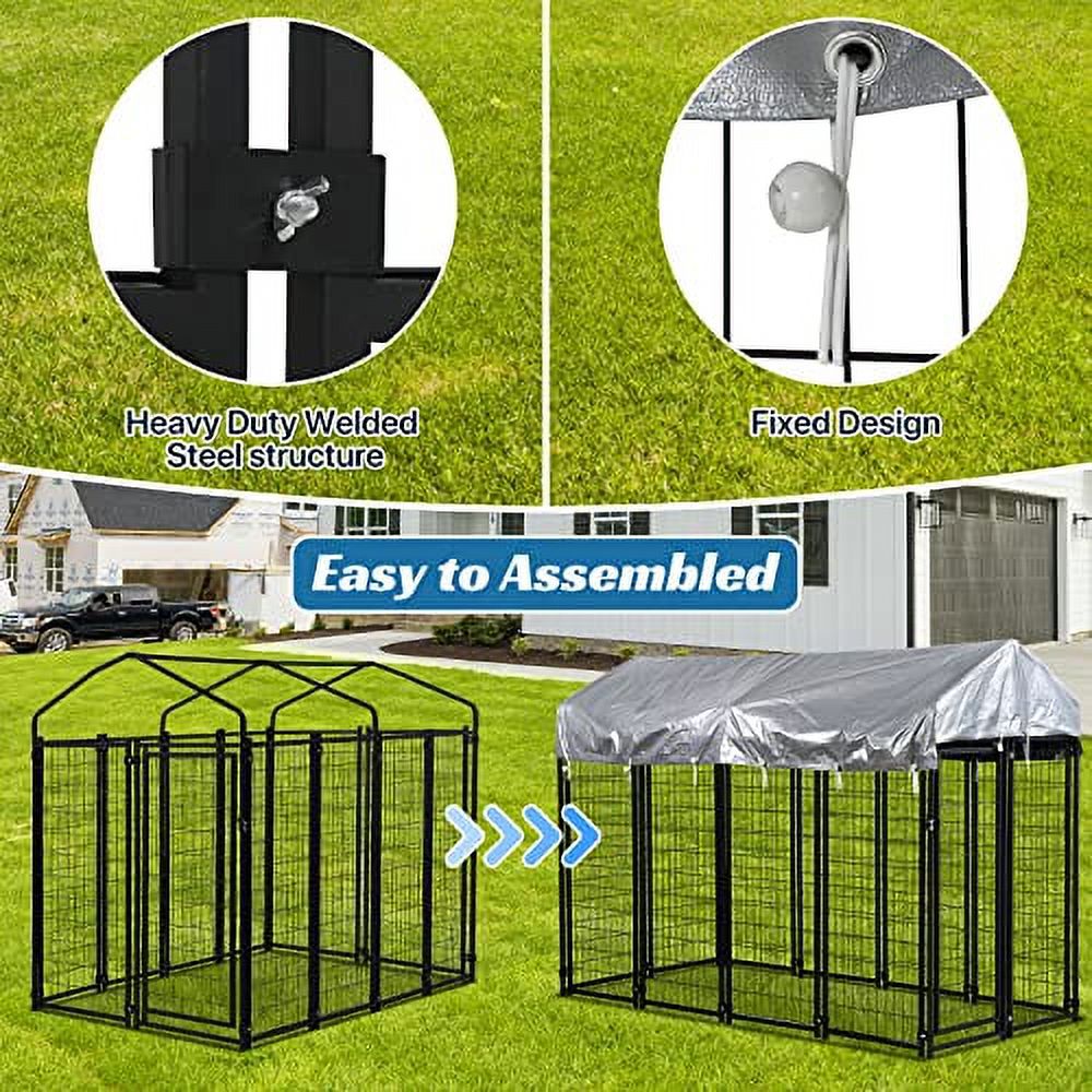 Welded Wire Dog Kennel Dog Crates Cage Large Metal Heavy Duty Outdoor
