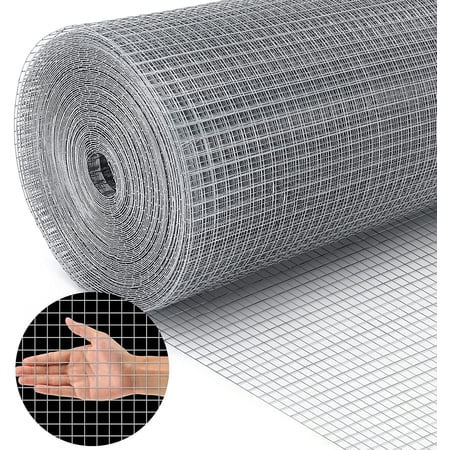 16 in×50 ft Welded Wire Mesh Galvanized Welded Cage Roll Chicken Wire garden net 1/2in