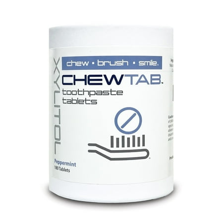 Weldental Chewtab Toothpaste Tablets Refill, Peppermint 180 Count