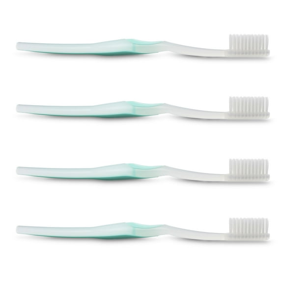 Weldental Welbrush Flossing Toothbrush with Soft Flossing Bristles, Seafoam 4-Pack