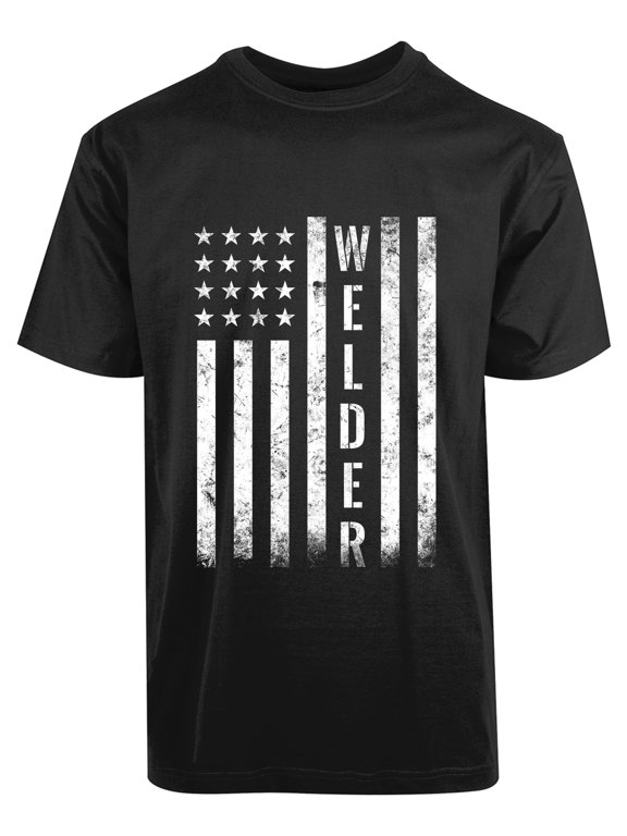 Welder American Flag Fabricator Welding T-Shirt