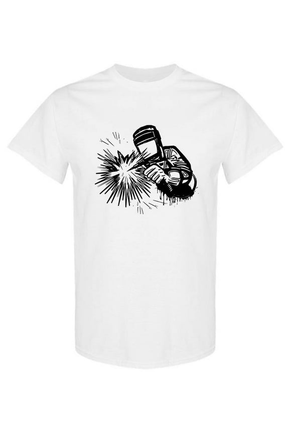 Welder At Work T-Shirt Men -SPIdeals Designs, Male Large