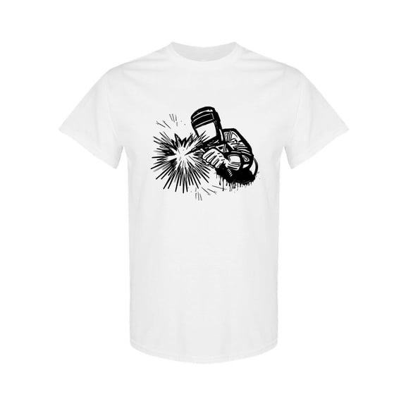 Welder At Work T-Shirt Men -SPIdeals Designs, Male x-Large