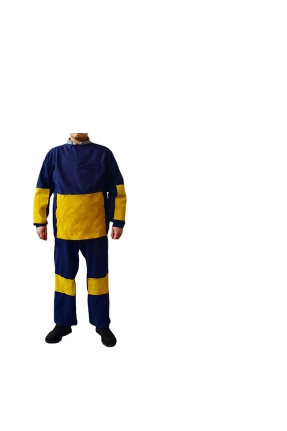 Welder Clothes Canvas Welding Suit For Men Jacket Pants Workwear Uniform Protective Clothing Wear-resistant Heat Proof