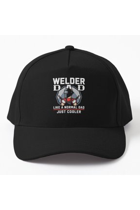 Welder Dad Baseball Hat, Normal Dad but Cooler Trade Wordplay Design, Classic Cap