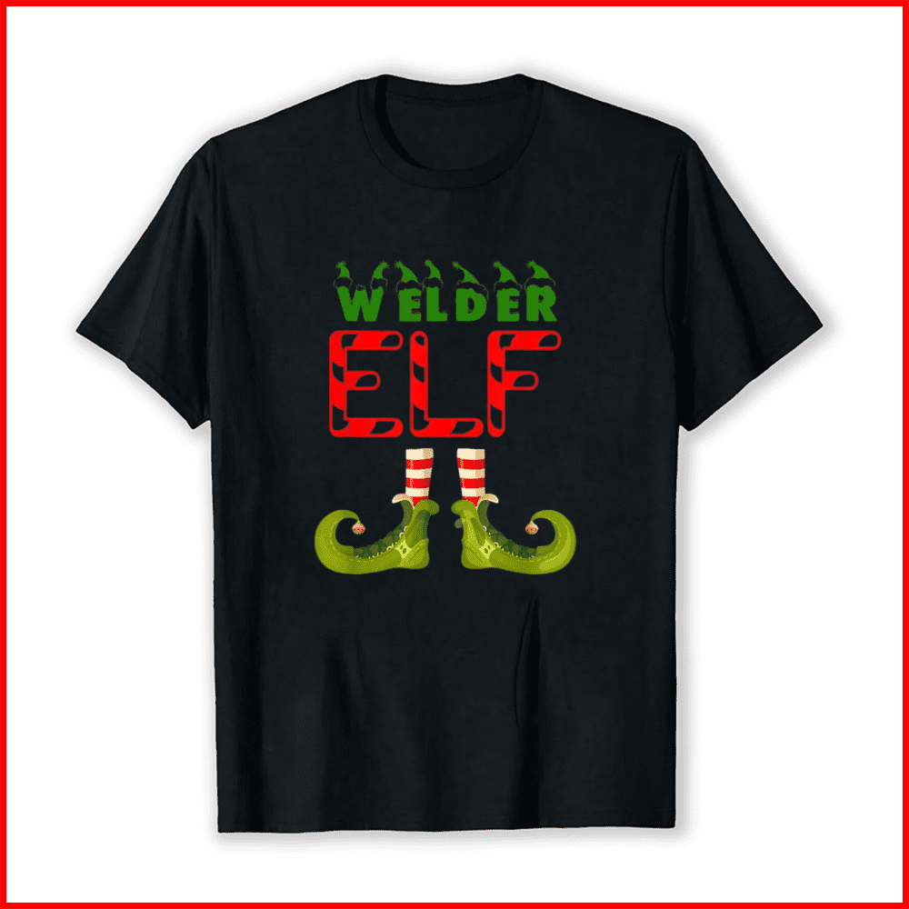 Welder Elf Funny Group Matching Family Christmas Pajama Unisex T-Shirt, up to Size 5XL