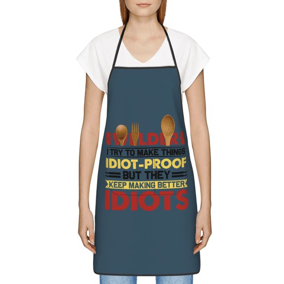 Welder Humor Apron, Inspirational Gifts for Men Women, Funny Apron, Chef Bib with Pockets, Waterproof Work Apron for BBQ Kitchen Crafting Gardening