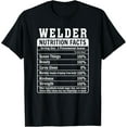 thumbnail image 1 of Welder Nutrition Facts Flame Metalsmith Fabricator T-Shirt, 1 of 4