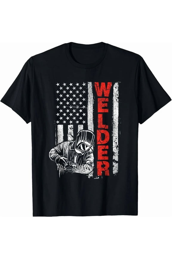 Welder USA American Welding Worker Metalworking Career Graphic Tee Shirt,for men and women up to 5XL