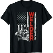 ANYAGE Welder - USA American Welding Worker Metalworking Lover T-Shirt