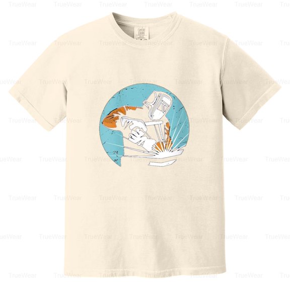 Welder, Vintage, Metal Worker, Fabrication, Welding, Mask, Torch, Spark Comfort Color T-Shirt Unisex, up to 4XL