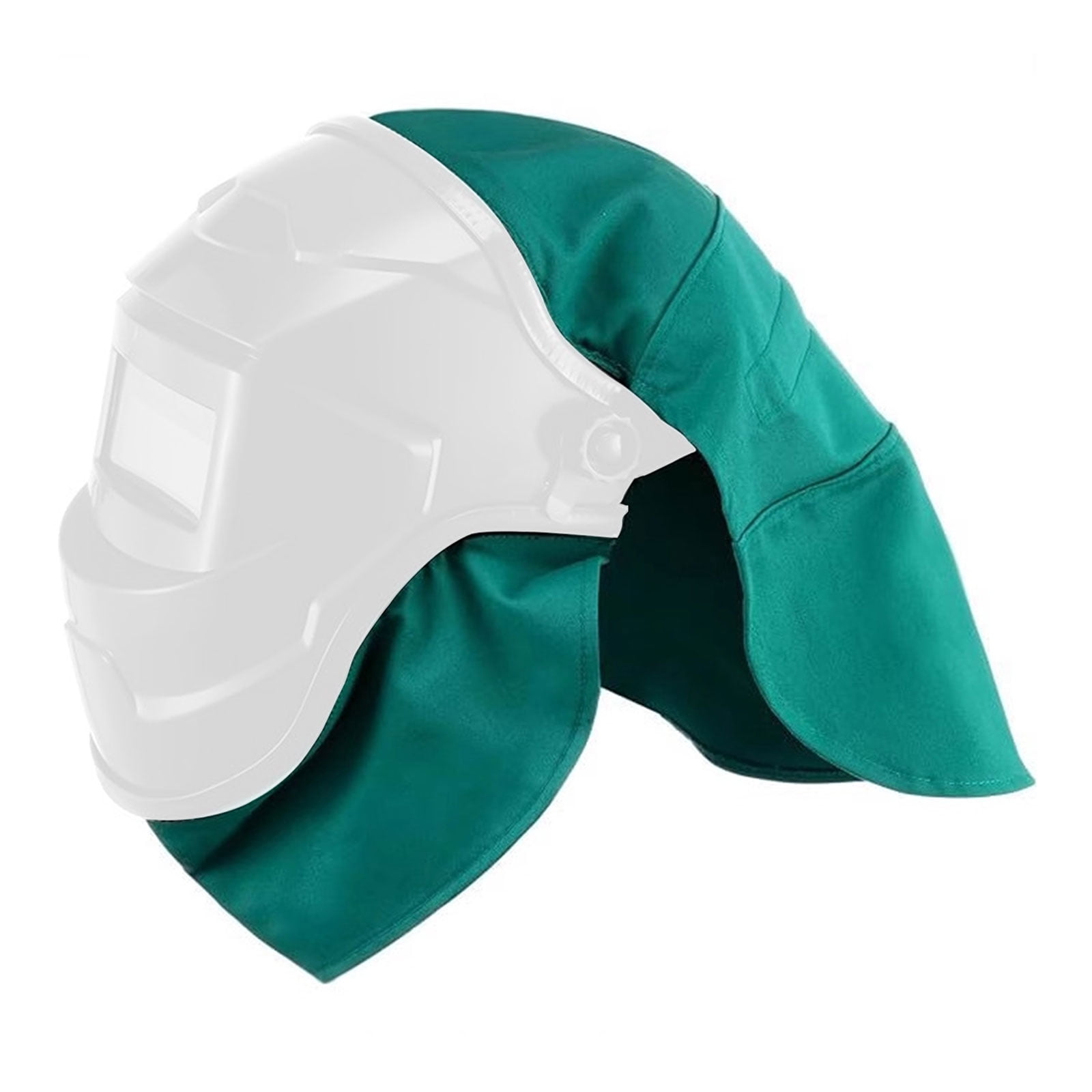Welder's Helmets Covers And Neck Bib Set Heatproof Leather Cloth Construction Ergonomic Design For Long Welding Tasks