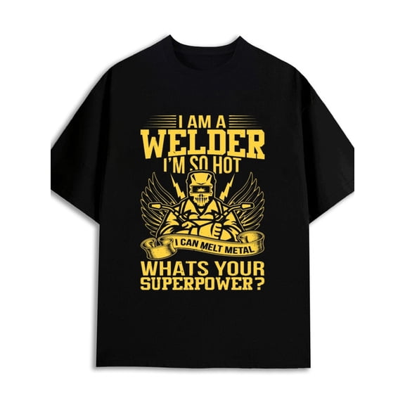 Welder's Pride 180G 100% Cotton 180G 100% Cotton for men design your own graphic retro black Unique Design Unisex Shirt Graphic Tee tshirts Classic Unisex Shirt Printed tshirts Christmas gifts