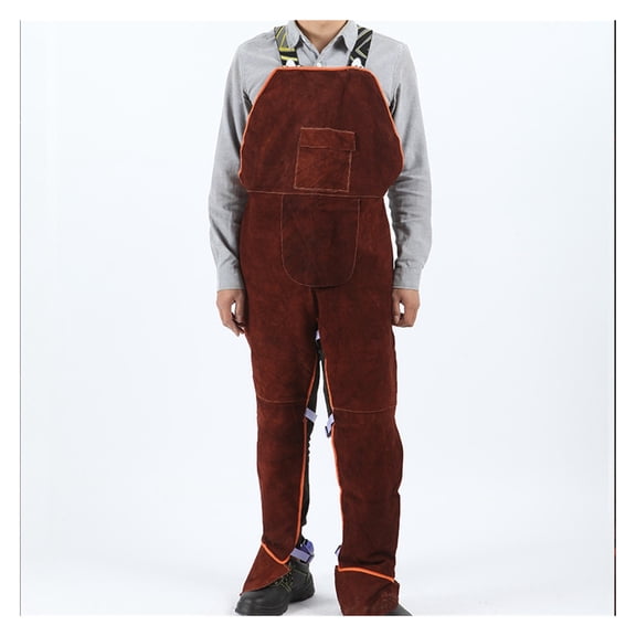 Welding Aprons Protective Welders Jumpsuit Adjust Thermal Protection Workwear Leather Heat Insulation Welding Suits ,Great Choice