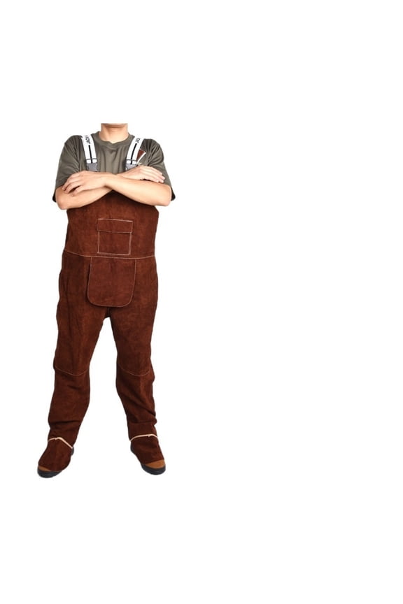Welding Bib Overalls For Mens Wear-resistant Protection Clothing Coverall Flame Retardant Repair Welder Strap Pants ,Easy to Operate