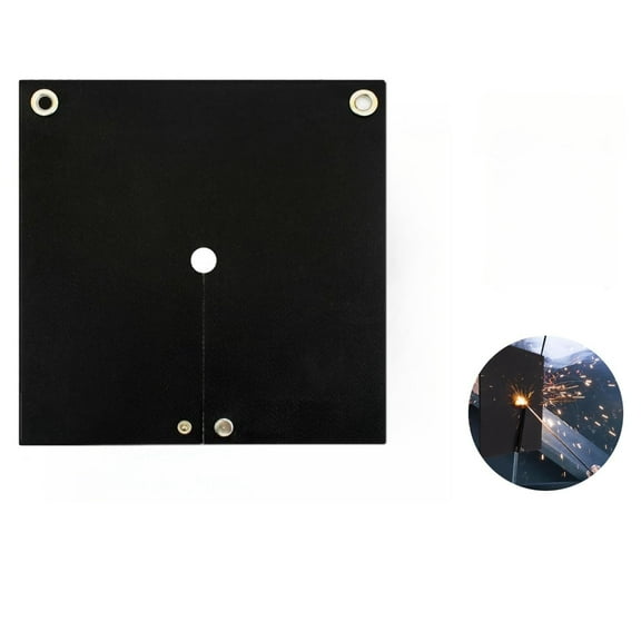 Welding Blanket Fire 12x12 inch Portable Glass Fiber Blanket Flame Retardant Blanket Welding Pad Fire Heat Resistance Insulation 5mm Heat Resistance Up to 1800 °, Black