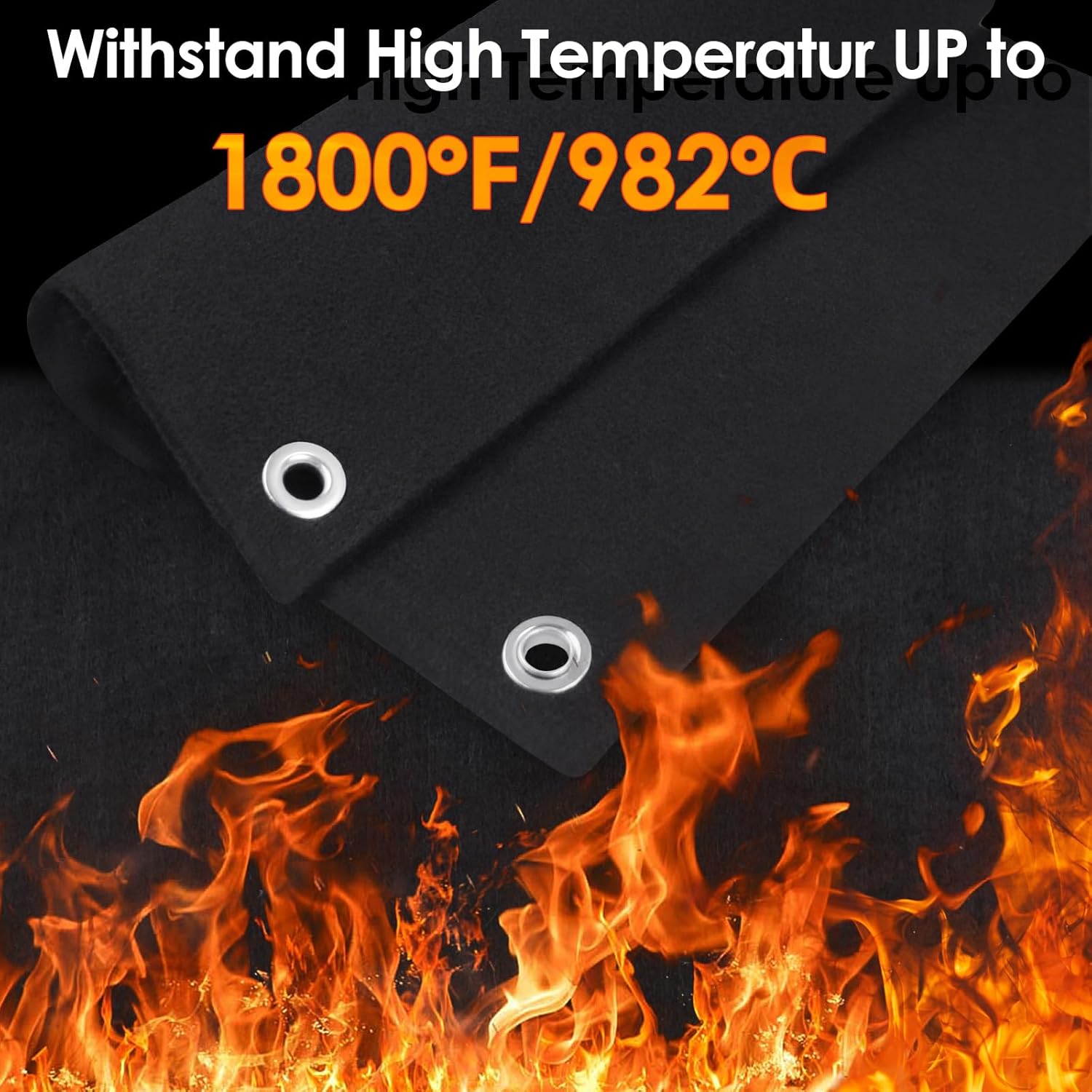 Welding Blanket Fireproof, 2 Packs Opening Shape Welding Mat, Heat