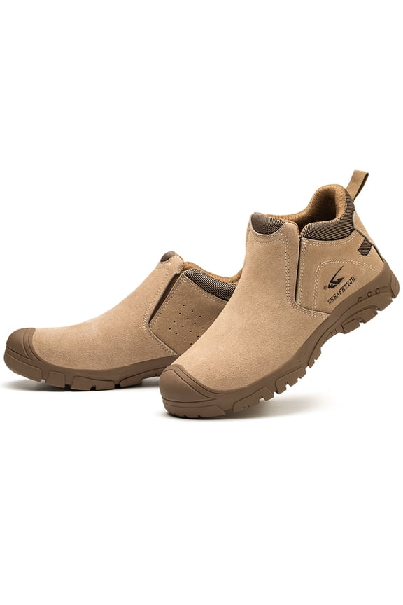 Welding Boots for Men,Slip On Indestructible Steel Toe Work Boots for Men,Men's Fireproof Safety Steel Toe Shoes,Construction Men's Work Shoes for Welder