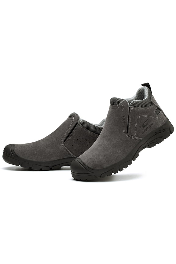 Welding Boots for Men,Slip On Indestructible Steel Toe Work Boots for Men,Men's Fireproof Safety Steel Toe Shoes,Construction Men's Work Shoes for Welder