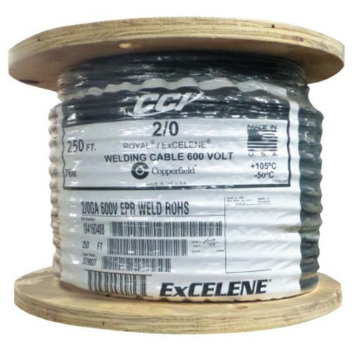 Best Welds 2/0 AWG 25' Cut Coiled Welding Cable