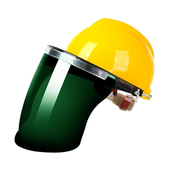 Welding Cap, Face Cover, Portable, Aluminum Bracket, Flips, Large View, Protective Hood for Polishing Mig Welding Dark Green