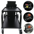 thumbnail image 1 of Welding Cart, 110lbs Capacity, 2-Tier Trolley with Black Spraying Surface, Raised Edge to Prevent Tool Fall, Large Rear Wheel for Gas Bottle Support, Mobile &&nbsp; Design for Workshops, 1 of 6