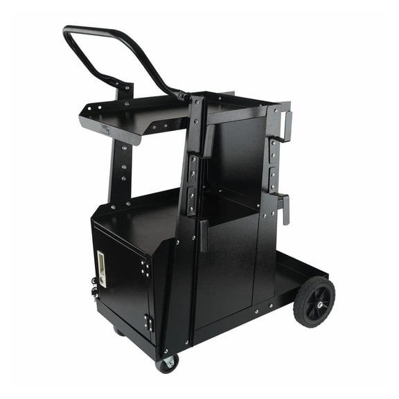 Welding Cart - 2 Tier Heavy Duty Welder Cart with Lockable Cabinet