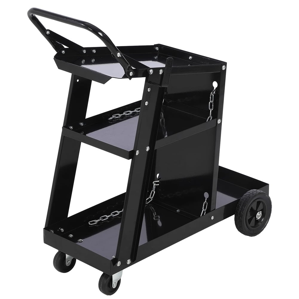 Welding Cart, Rolling Welding Cart with 220 Lbs Load Capacity, Welder