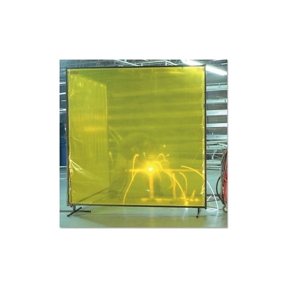 Welding Curtain, 6 ft X 8 ft, PVC, Yellow, 14 mil