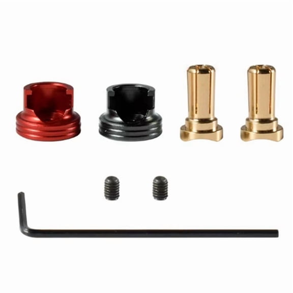 Welding-Free Hard Shell Metal Heatsink 4mm Banana Plugs Set for RC Lipo Battery RC Drone Airplane Model Car Tools 4mm