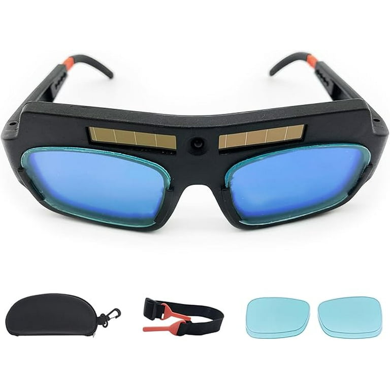 Welding Glasses Auto Darkening Solar Powered Welding Goggles Adjustable Lightweight Welder Goggle Anti Flog Anti Glare Protective Goggles Walmart