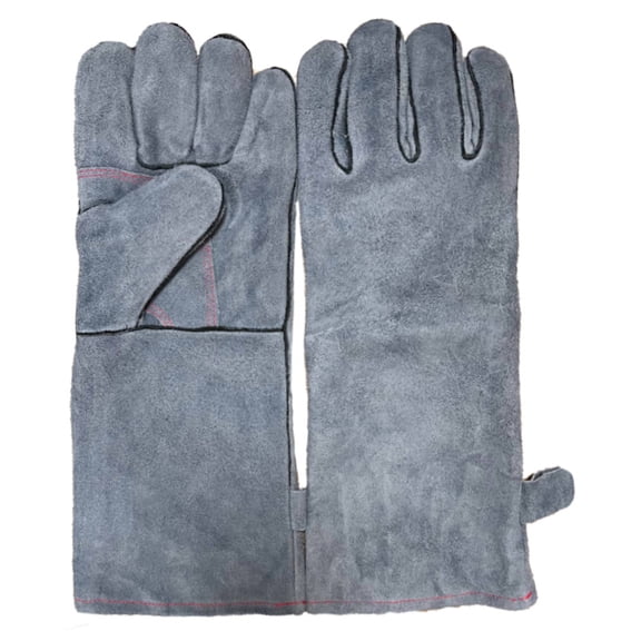 Welding Gloves For Welder Work Gloves Thick Cow Split Leather Heat Resistant Oven BBQ Gloves For Grill Heat Insulation