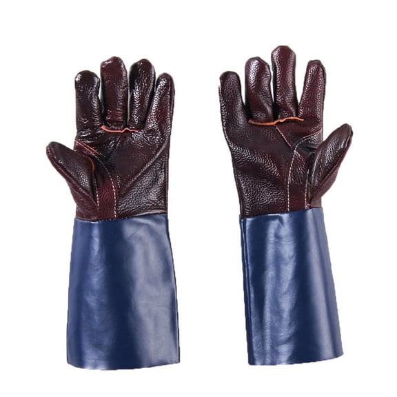 Welding Gloves Leather Soft Wear-resistant Welding Protective Labor Gloves Extended Welder Gloves ,Multipurpose Use