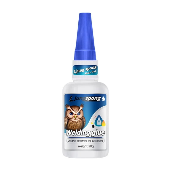 Welding Glue, Quick Drying Liquid White Glue, Water-Resistant, Suitable For Metal, Wood, Plastic, Magnet, Ceramic, Glass, Stone, ABS & More, Bottle Container 1PC