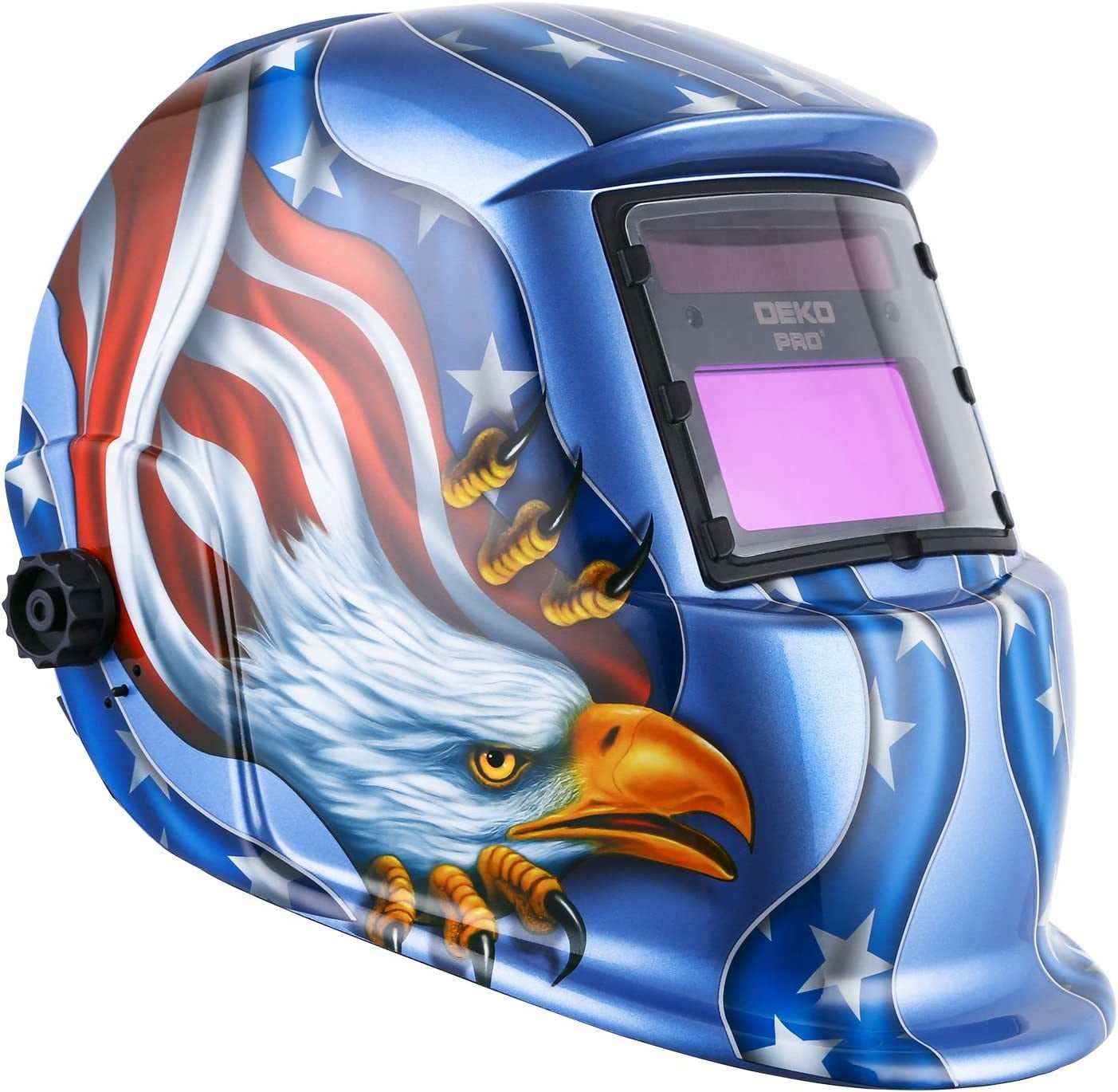 Welding Helmet Auto Darkening w/Batteries UV/IR Protection 1/25000