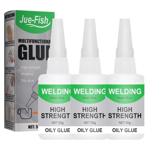 Welding High-Strength Oily Glue, 2025 Upgrade Multifunctional Glue, Universal Super Glue Welding High-Strength OilyGlue, Strong Adhesion for Metal, Plastic Wood Ceramics Leather (3PCS)