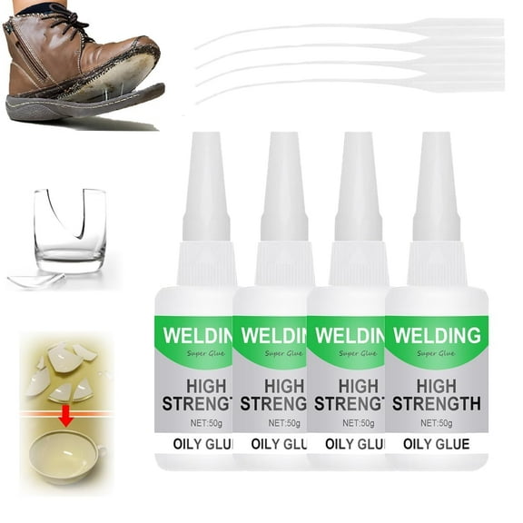 Welding High-Strength Oily Glue, 2026 Upgraded Welding Super Glue Gel Instant Adhesive, Strong Fast Drying Glue Universal Super Glue for Metal, Plastic, Wood, Glass, Ceramic, Leather
