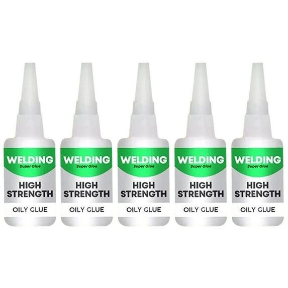 Welding High-Strength Oily Glue - Uniglue Universal Super Glue, All Purpose Super Glue Extra Strength, Waterproof Strong Glue for Plastic Wood Ceramics Metal, Dry Only in 10s (5PC-250g)